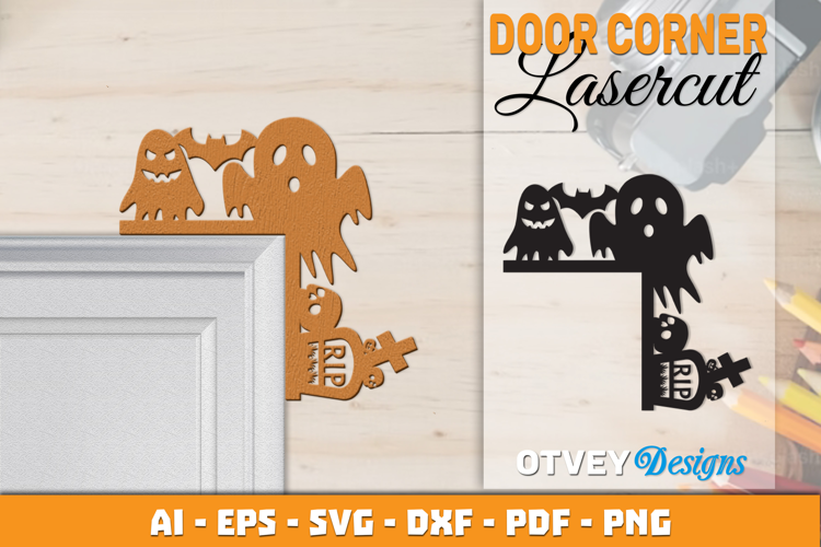Halloween Door Corner Decoration Lasercut File