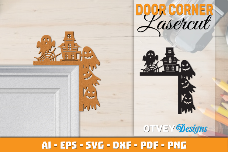 Halloween Door Corner Decoration Lasercut File