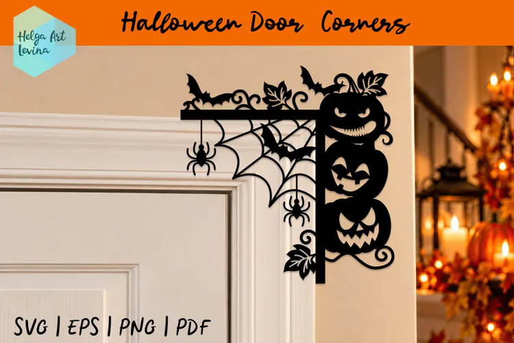 Halloween Door Corner Decoration | SVG
