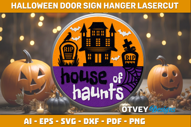 Halloween Door Hanger Sign Welcome Lasercut