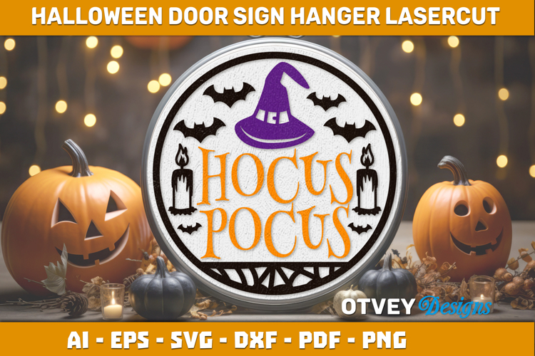 Halloween Door Hanger Sign Welcome Lasercut