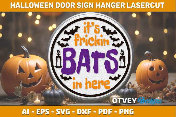 Halloween Door Hanger Sign Welcome Lasercut