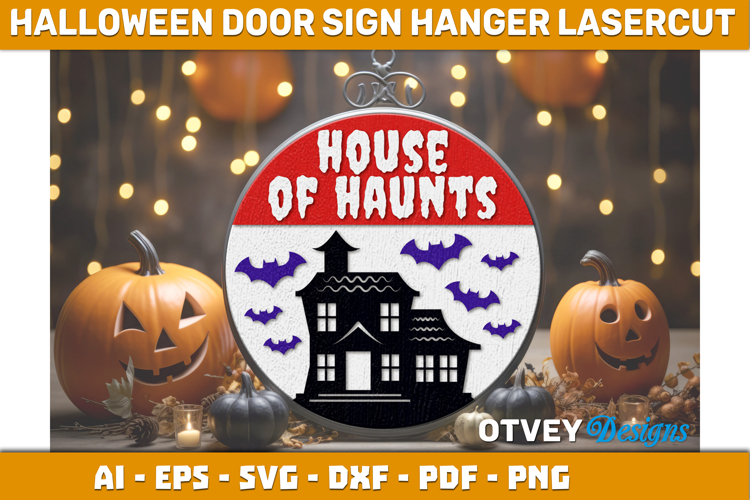 Halloween Door Hanger Sign Welcome Lasercut