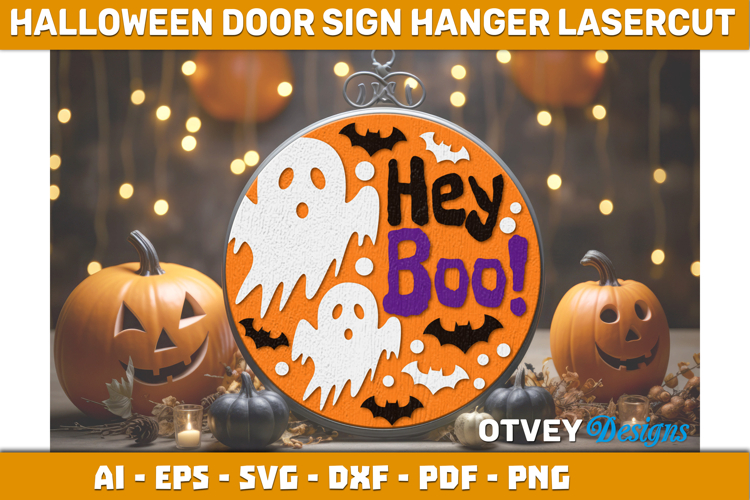 Halloween Door Hanger Sign Welcome Lasercut