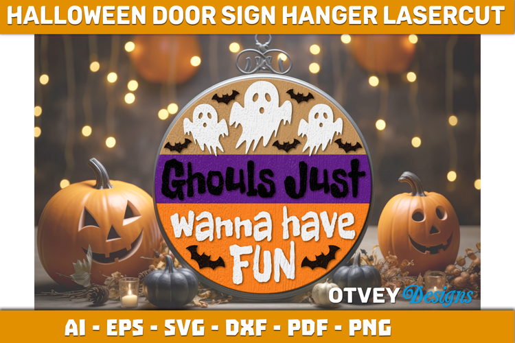 Halloween Door Hanger Sign Welcome Lasercut