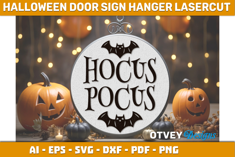 Halloween Door Hanger Sign Welcome Lasercut