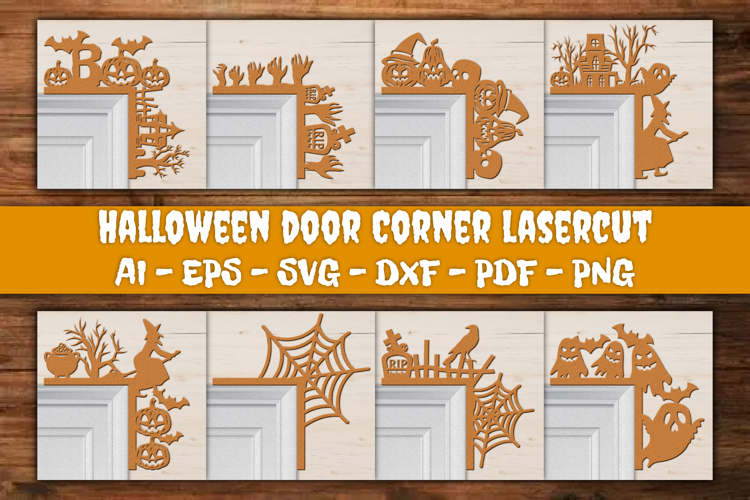 Halloween Door Corner Decoration Lasercut File BUNDLES
