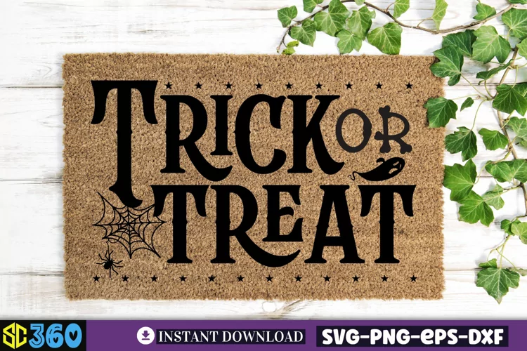 Trick or treat SVG, Halloween Doormat Svg