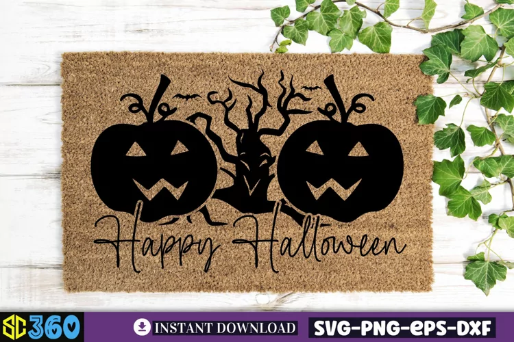 Happy halloween SVG, Halloween Doormat Svg