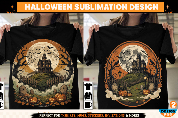 Halloween PNG | Haunted House | Halloween Sublimation Design