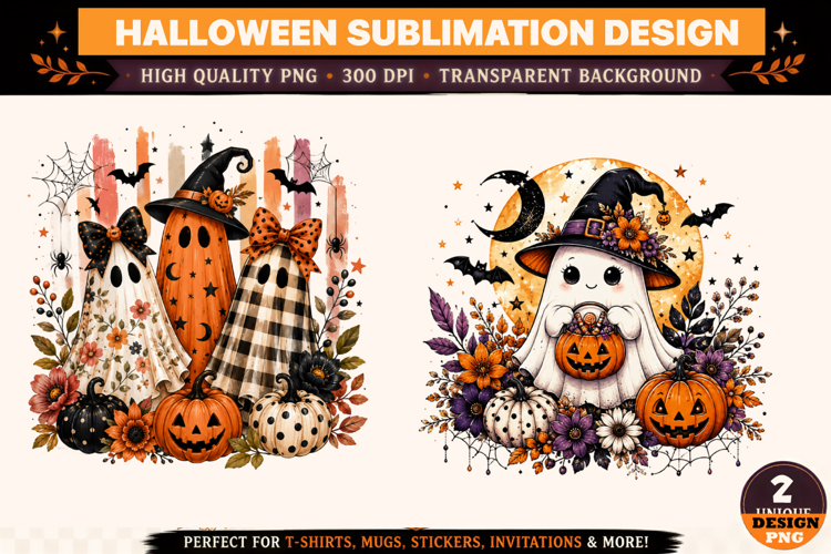 Halloween Clipart PNG Spooky Witch Ghost Design