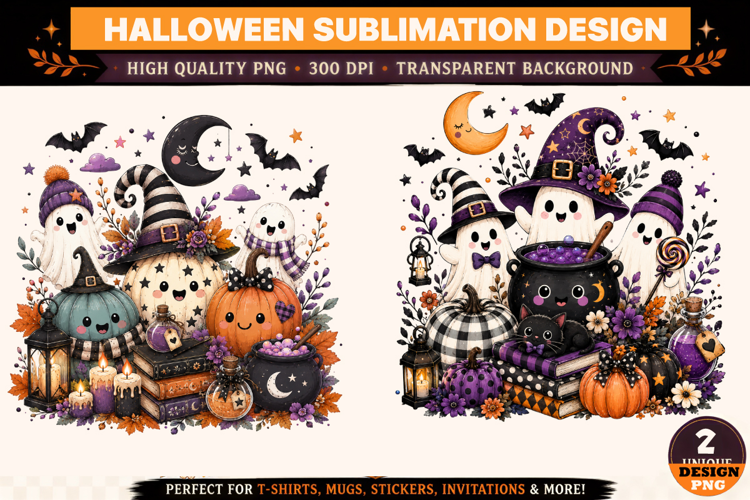 Halloween Clipart PNG Spooky Witch Ghost Design