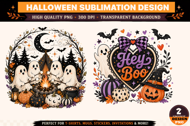 Halloween boo Sublimation Design,Hey boo Sublimation png