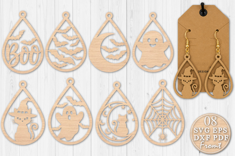 Halloween Earring SVG Bundle Laser Cut