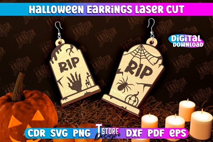 Halloween Earrings | Jewelry Design | Bijoux Design | CNC