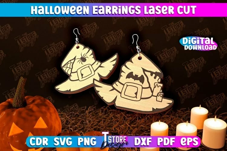 Halloween Earrings | Jewelry Design | Bijoux Design | CNC