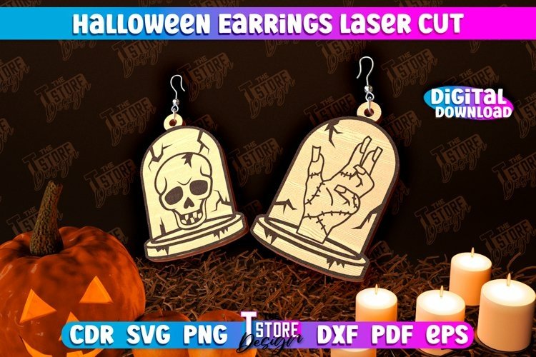 Halloween Earrings | Jewelry Design | Bijoux Design | CNC