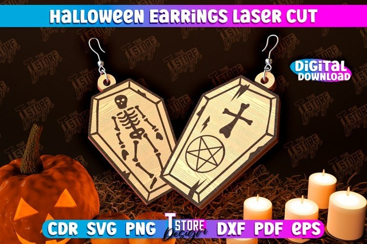 Halloween Earrings | Jewelry Design | Bijoux Design | CNC