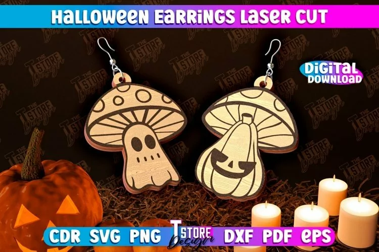 Halloween Earrings | Jewelry Design | Bijoux Design | CNC