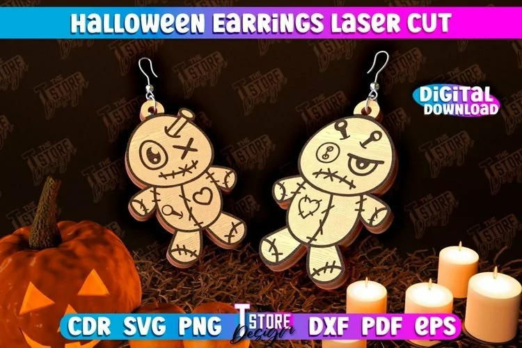Halloween Earrings | Jewelry Design | Bijoux Design | CNC