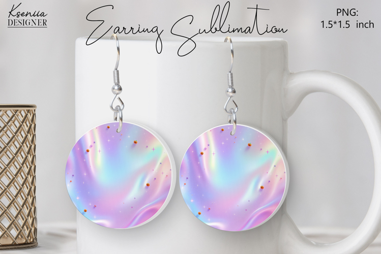 Round Earring Sublimation Design | Halloween Jewelry