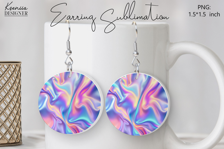 Round Earring Sublimation Design | Halloween Jewelry