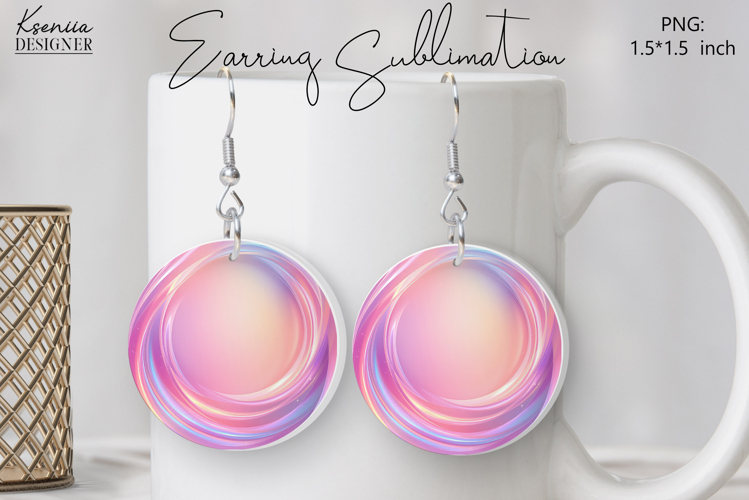 Round Earring Sublimation Design | Halloween Jewelry