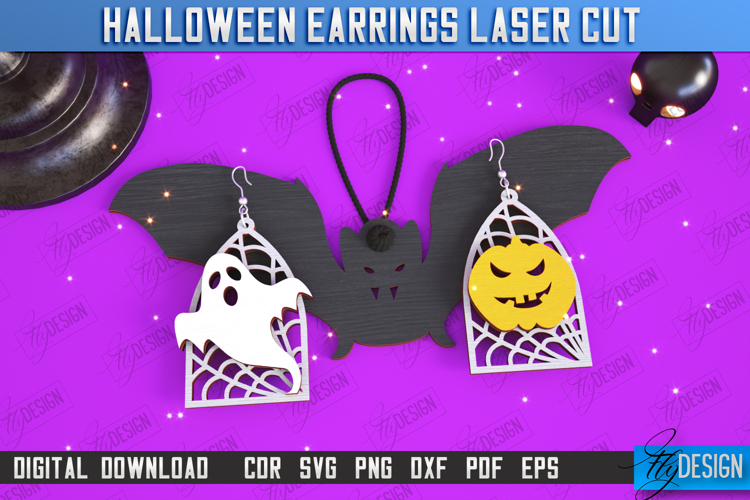 Halloween Earrings Laser Cut | Pendant Earrings |Accessories