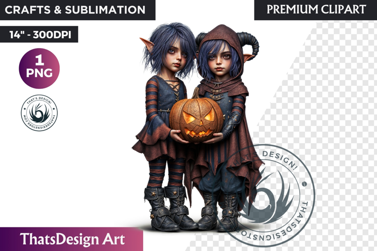 Halloween Elf Clipart PNG, Fantasy clipart Witchy elves