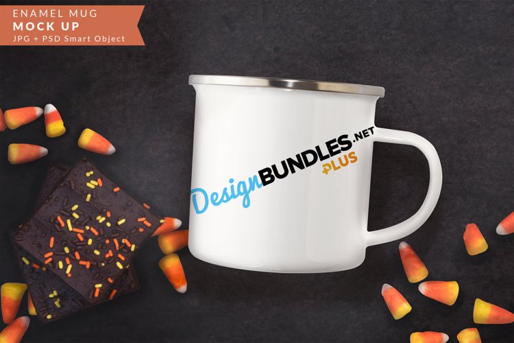 Halloween Enamel Mug Mock up example image 1