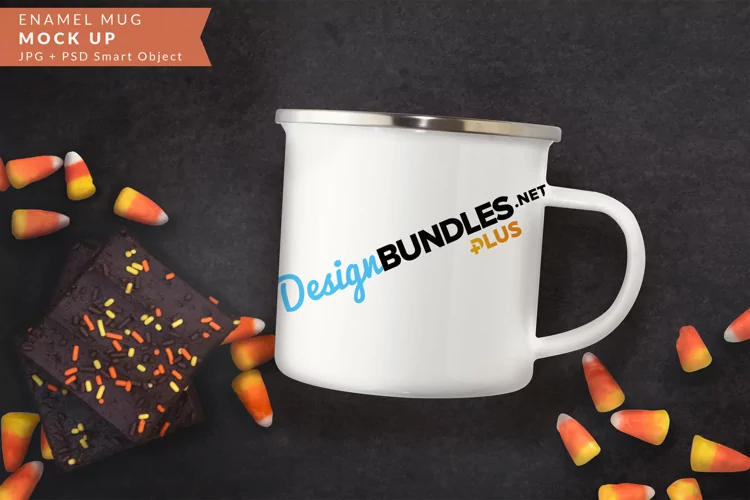 Halloween Enamel Mug Mock up