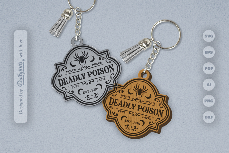 Halloween Engraving Keychain SVG