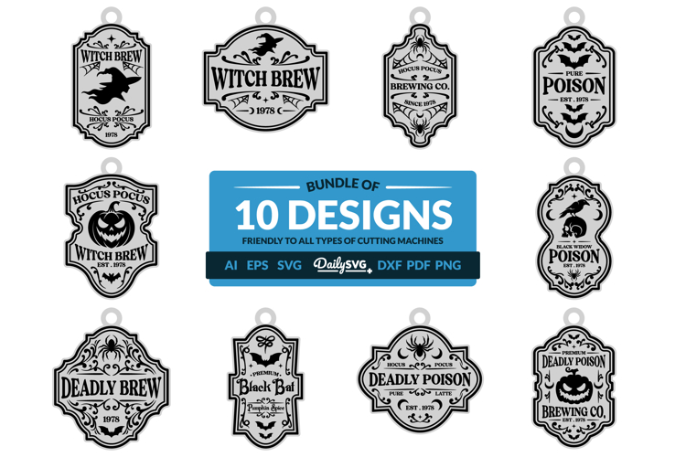 Halloween Engraving Keychain SVG