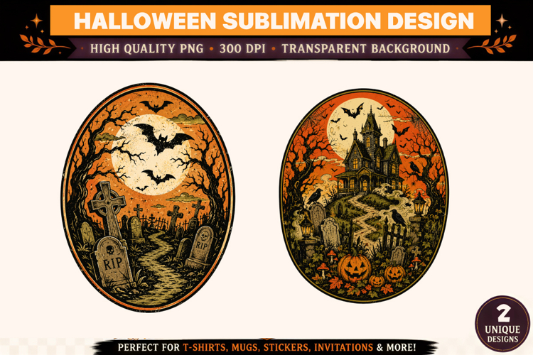 Vintage Halloween PNG | Haunted House Sublimation