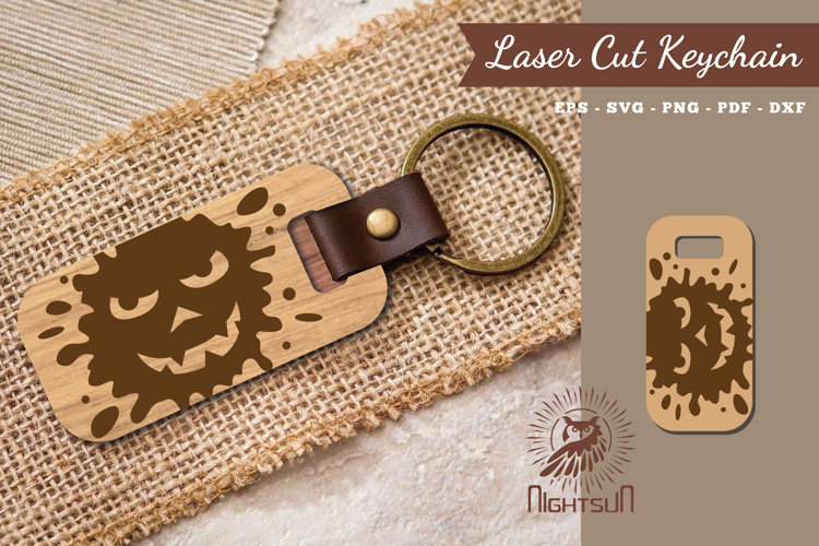 Halloween Face Laser Cut Keychain