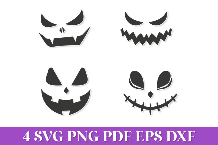 Halloween Pumpkin Faces SVG | Jack-O-Lantern Face SVG