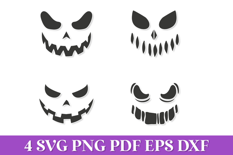 Halloween Pumpkin Faces SVG | Jack-O-Lantern Face SVG