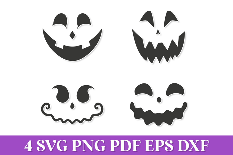 Halloween Pumpkin Faces SVG | Jack-O-Lantern Face SVG