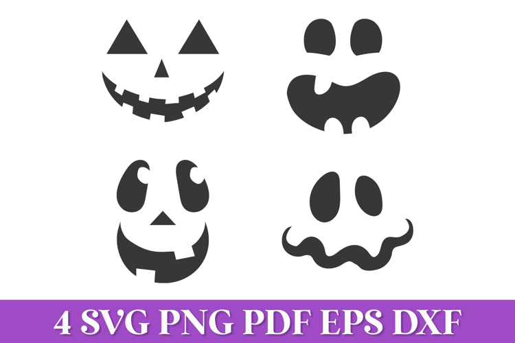 Halloween Pumpkin Faces SVG | Jack-O-Lantern Face SVG