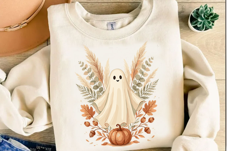 Halloween fall Ghost Boho PNG Designs