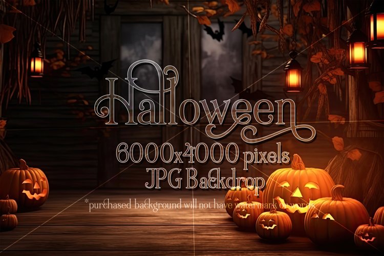 Halloween Backdrop, Halloween Fantasy Photo Background, d24