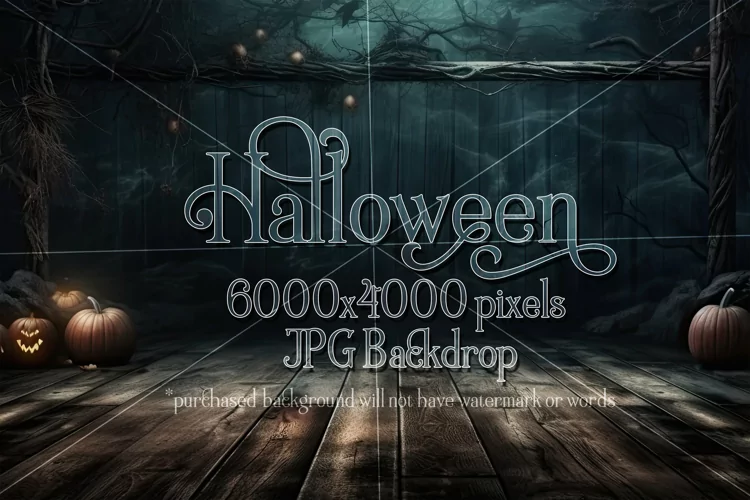Halloween Backdrop, Halloween Fantasy Photo Background, d3