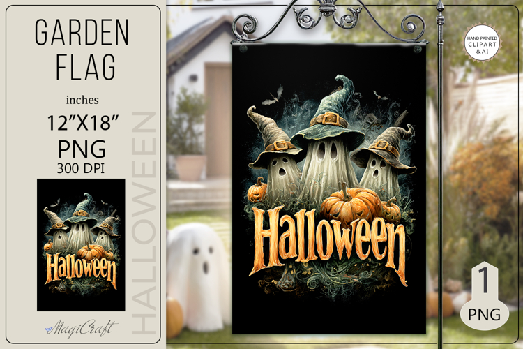 Halloween Garden flags|Garden Flag Sublimation pumpkin ghost