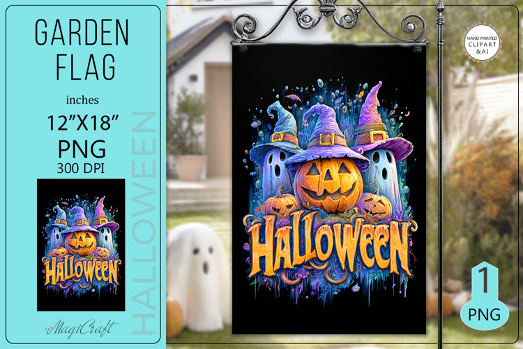 Halloween Garden flags|Garden Flag Sublimation pumpkin ghost