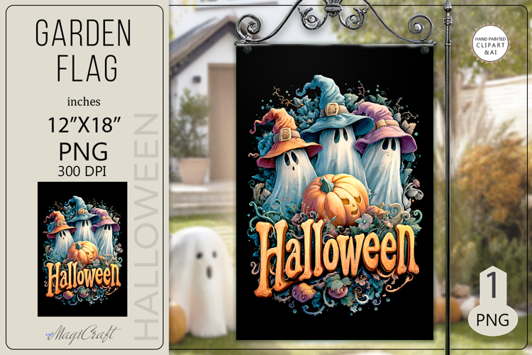 Halloween Garden flags|Garden Flag Sublimation pumpkin ghost