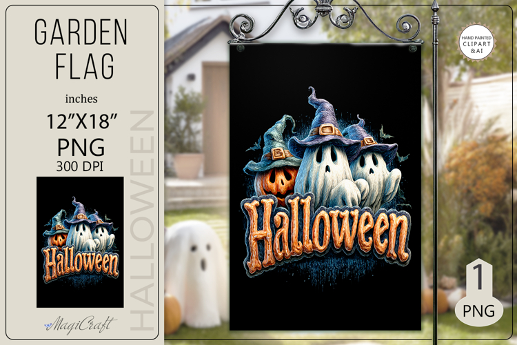 Halloween Garden flags|Garden Flag Sublimation pumpkin ghost
