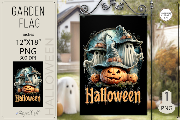 Halloween Garden flags|Garden Flag Sublimation pumpkin ghost