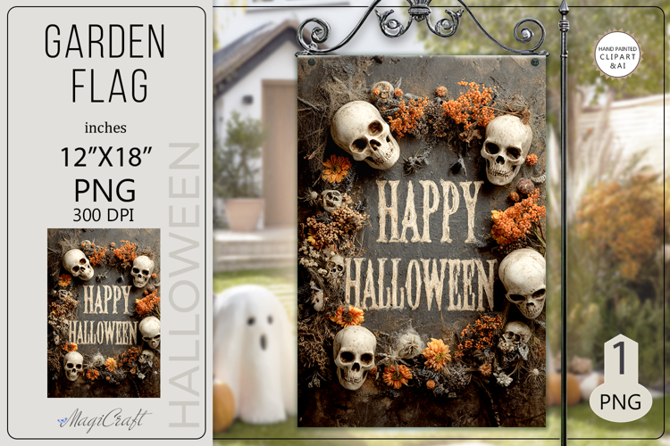 Happy halloween Garden flags| Garden Flag Sublimation