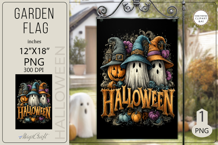 Halloween Garden flags|Garden Flag Sublimation pumpkin ghost