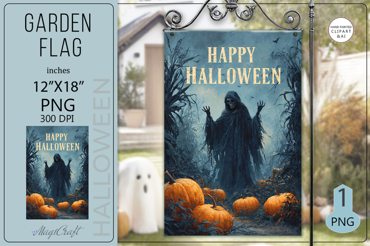 Happy halloween Garden flags| Sublimation skeleton| death